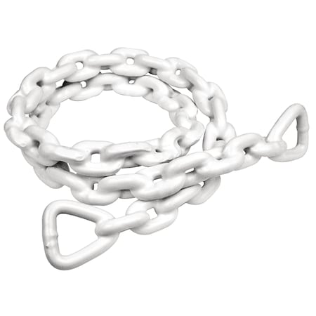 White PVC Coated Galvanized Anchor Lead Chain 3/8 X 6'
